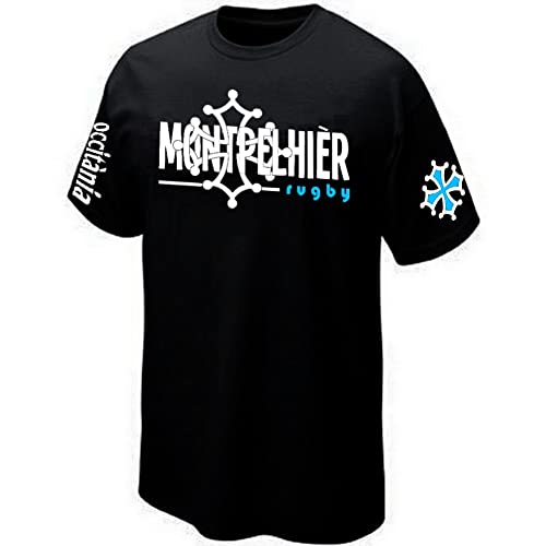 T-Shirt Montpelhier Rugby Occitanie - Montpellier - Réf PRIMATSR0122 (as4, Alpha, l, Regular, Regular, Noir, L)