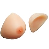 Silicone Breasts B-I Cup Breast Forms Fake Boobs for Crossdresser Transgender Dragqueen, Fake Breasts(FF Cup, Nude)