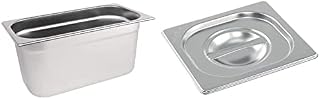 Vogue K934 Stainless Steel 1/3 Gastronorm Pan 5.7Ltr/150mm Deep Food Container, Silver