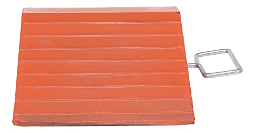Vestil Orwc-8-Hdl Molded Rubber Wheel Chock, 9-1/4" Width, 6" Height, 8" Length, Orange #TOP29