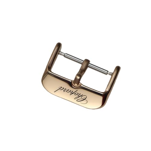 ROUHO Fermoir Déployant de Montre en Acier, Boucle Pliante avec Déverrouillage par Poussoir pour Chopard Happy Diamonds-B2 14mm