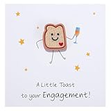 Ralukiia Engagement Gifts for Couples, Little Toast Token, Engaged Gifts Ideas for Future Mr and Mrs Women Men, Betrothal Present for Newly Engaged Couples, Just Engageds Gift, Engagement Party Gift
