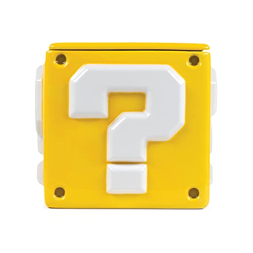 Super Mario Bros Question Mark Block - Barattolo Per Biscotti In Ceramica