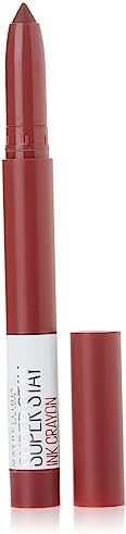 MAYBELLINE New York Super Stay Ink Crayon Lipstick Makeup, Precision Tip Matte Lip Crayon with Built-in Sharpener, Longwear Up To 8Hrs, Make It Happen, Berry Red, 1 Count
