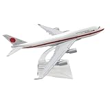 Modelo de avión Volador Boeing B747 Presidente De Japón Modelo Avión Aleación Metal A Escala 1/400 con Soporte Coleccionable For Aviación Aviación Aviones Modelo