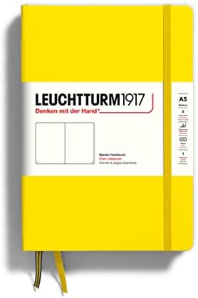 LEUCHTTURM1917 Notebook Medium A5, Hardcover, 251 numbered pages (Black, dotted)