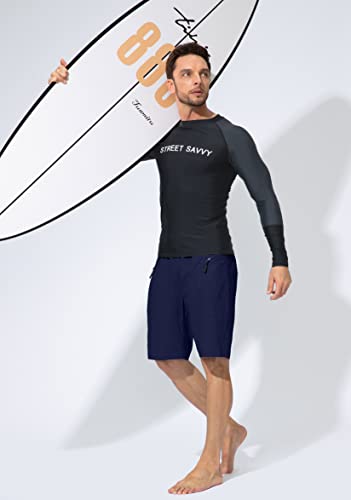 Image of Men's Swim Trunks Quick Dry Board Shorts with Zipper Pockets Beach Shorts Bathing Suits for Men - No Mesh Liner