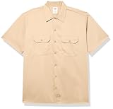 Dickies Men's Short Sleeve Work Shirt, Khaki