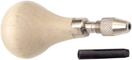 Pin Vice Brass With Wooden Handle (Graver Chuck) With Extra Collets