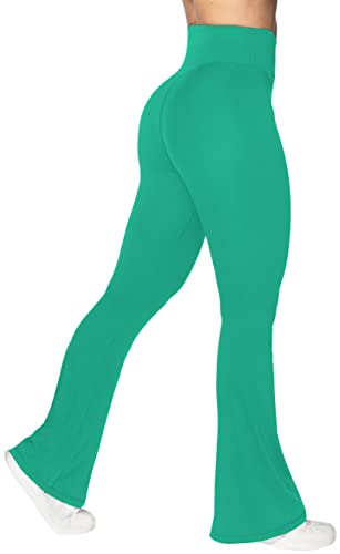 Image of Sunzel Flare Leggings, Crossover Yoga Pants with Tummy Control, High-Waisted and Wide Leg