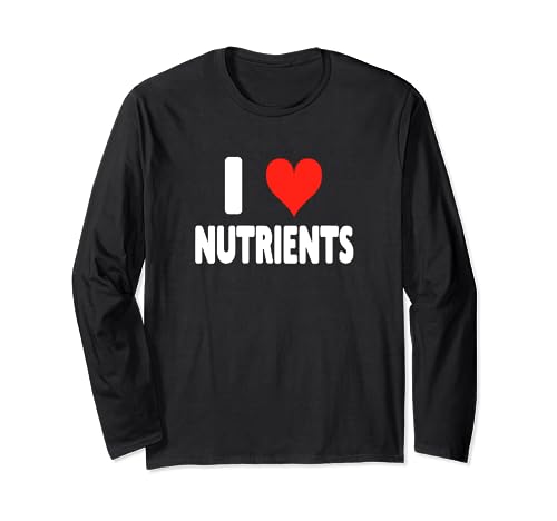 I Love Nutrients - Cuore - Dieta Dieta Alimentare Dietista Maglia a Manica