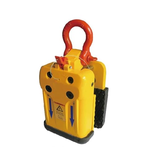 Elevador de losas de piedra de 1000 kg con pinza for granito y mármol. Empuñadura de goma negra. Rango de elevación: 10 a 60 mm.(TLG60)