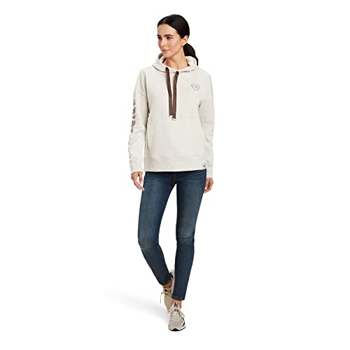 Ariat Female Rabere Hoodie Oatmeal Heather Medium #TOP4