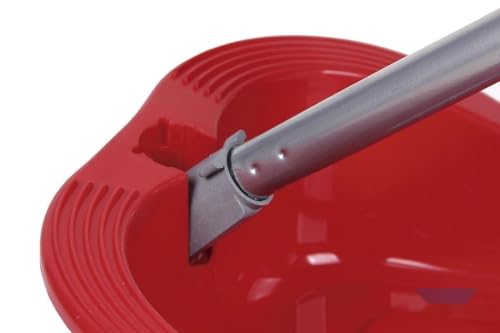 recogedor abatible - recogedor de plástico flexible con borde de goma, color rojo, ideal para recoger polvo y residuos en superficies planas.