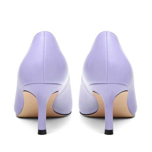 Image of Women Pointed Closed Toe 2.5 Inch Kitten Heel Slip On Pumps