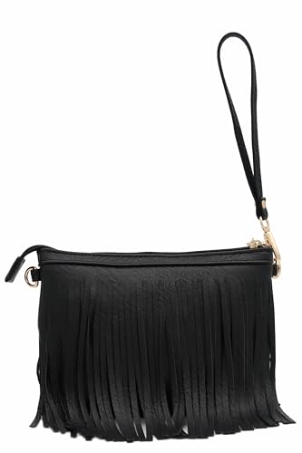 FashionPuzzle Small Fringe Crossbody Bag with Wrist Strap4