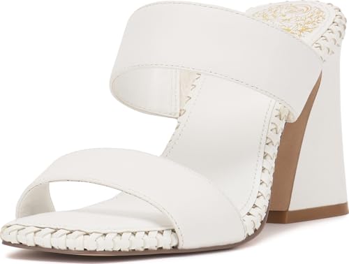 Image of Vince Camuto Kaden Stitched Block Heel Mule Sandals