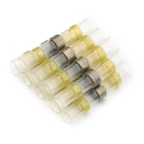 Connecteur thermorétractable étanche jaune 10AWG pour raccordement électrique de fil