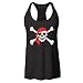 Shop4Ever Jolly Roger Skull and Crossbones Women's Racerback Tank Top Pirate Flag Tank Tops Large Black 11224