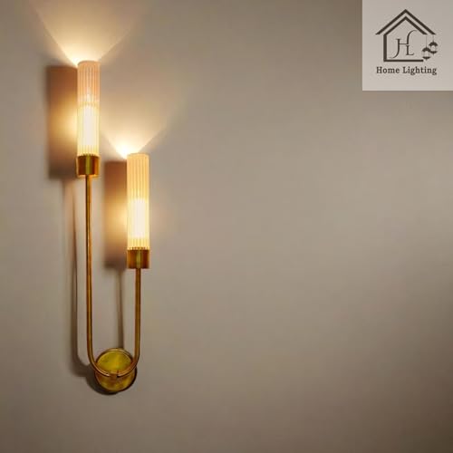 Image of Fancy Wall Light Boro 12 Flute Glass Wall Light /Wall Lamp to Decor Home /Living Room /Bedroom /Office /Dining /Cafe /Restaurants