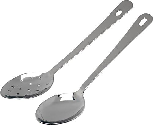 NEV-300012 Serving Spoon with Hanging Hole, Stainless Steel, 12"