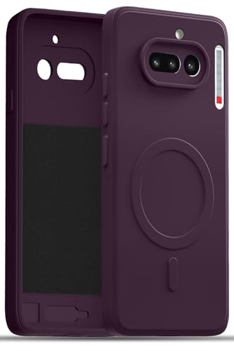 Image of Hupshy Back Cover for Nothing Phone 4a 5G Soft Matte Silicone Mag-Safe Design (Mag-Safe Not Support) Camera Protection | Slim Fit Bumper Cover (Purple)