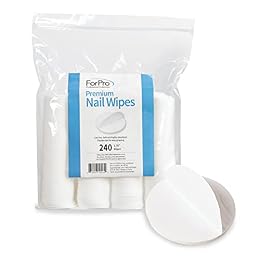 ForPro Professional Collection Premium Nail Wipes, Lint-Free Cotton Wipes for Removing Nail Polish, 1.75", 240-Count