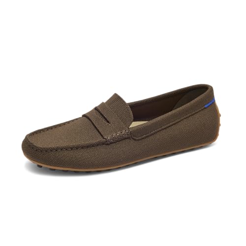Rothy's The Men's Daily Driver, New Slip-On Penny Loafers for Men, Business-Casual Comfort, Sustainable & Washable, Dark Roast, Size 11.5