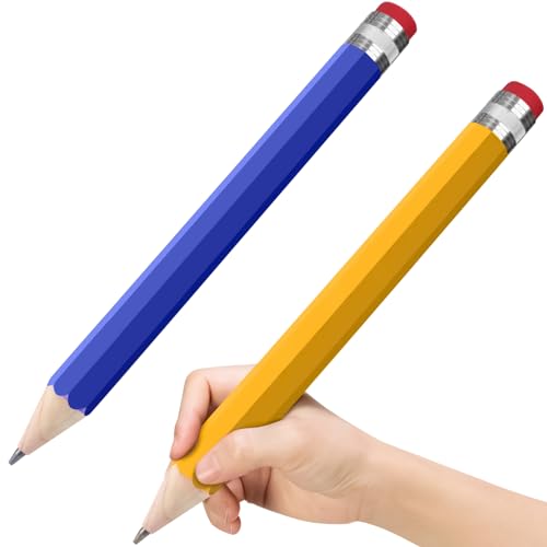 Lápices Jumbo de Madera 13.3 pulgadas Azul y Amarillo 2 piezas miniatura 1
