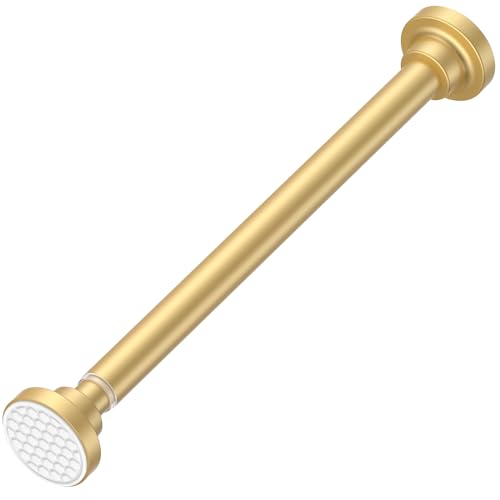AIZESI Small Tension Rod 18 To 27 Inch?1 - Inch Diameter Gold Tension Curtain Rod Small Tension Rod No Drilling, Anti - Slip, Anti - Rust Short Tension Rod