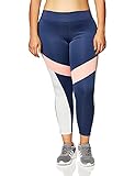 adidas Women's Designed 2 Move Colorblock Regular Rise 7/8 Tight Tech Indigo/Black Medium