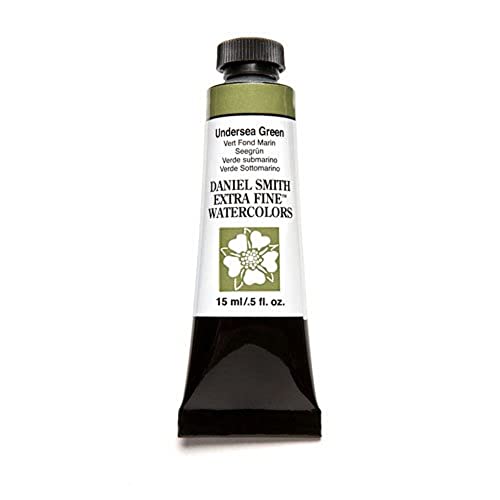 Daniel Smith 19093 Extra Fine Watercolor 15ml Paint Tube, Undersea Green (284600109), 0.5 Fl Oz (Pack of 1)