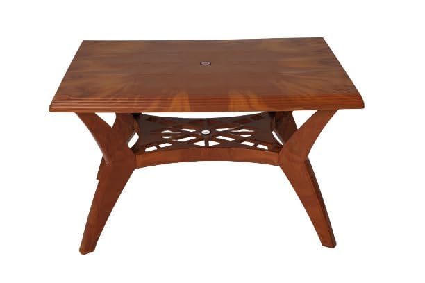 National Plastic Jaipur Roma Dining Table (Rectangular, Mango Wood Finish) | 4-Seater Stylish Plastic Dining Table for Home, Living Room & Office | Durable, Easy-to-Clean Dinner Table-image-7
