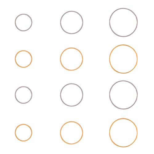 PandaHall 60pcs 3 Sizes 12 15 19 mm Stainless Steel Ring Pendant Round Linking Ring Frame Charms for Earring Necklaces DIY Jewelry Making, Mixed Color