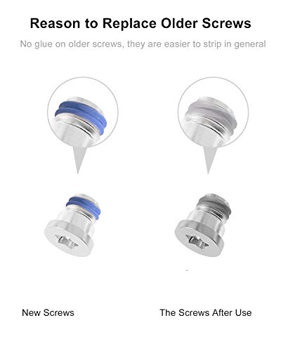 DAFUNY 8 Pack Rubber Case Feet + 2 Set (20pcs) Repair Replacement Screws Set + 1pcs 5-Point Pentalobe Screwdriver Compatible with Unibody MacBook Retina for A1425 A1502 A1398 13