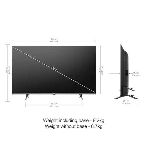 Image of Vu 108 cm (43 inches) The GloLED 84 Watt DJ Sound Series 4K Smart Google TV 43GloLED (Grey)