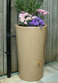 Original Organic 180L Garden Planter Water Butt Blue (Sandstone)