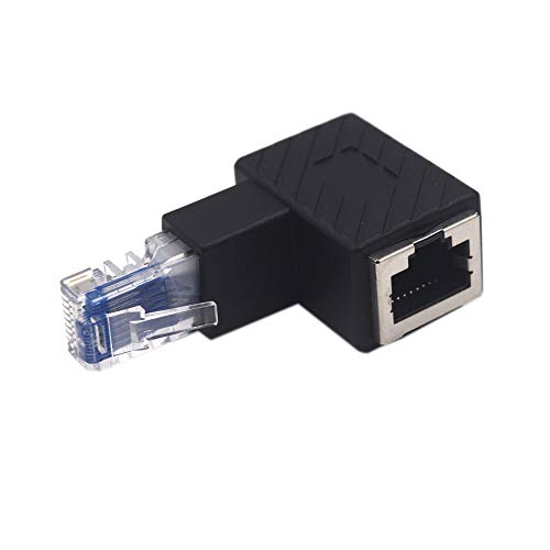 Extensor de cable RJ45 en ángulo de 90 grados pack x2 miniatura 2
