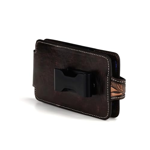 Coque Ariat pour téléphone portable rigide à motif floral marron