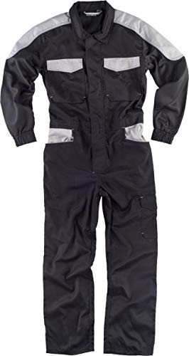 Work Team Buzo Multibolsillos con Refuerzo en culera. Hombre Negro/Gris Claro XL