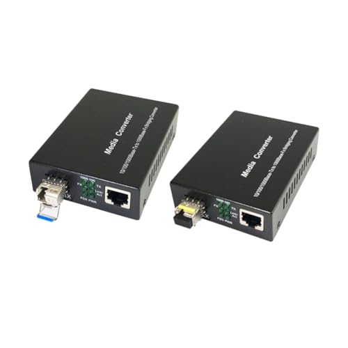 Convertidor de medios de fibra Gigabit a RJ45 con transceptor monomodo LC 10/100/1000M