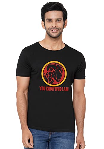 Image of Wear Your Opinion Official Marvel Merchandise: Ironman Printed Men's Half Sleeve Cotton Tshirt (Design: You Know Ironman)