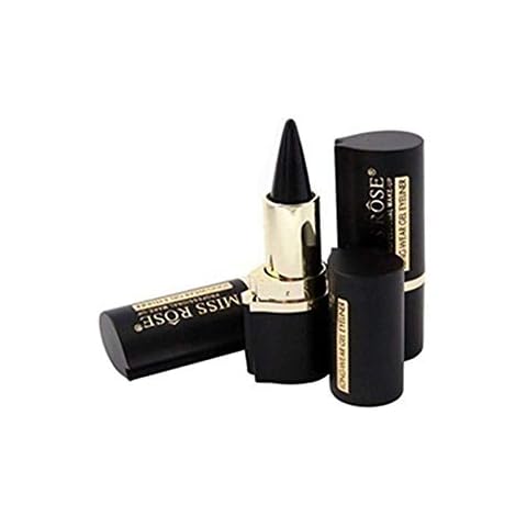DIVISTAR Wateroroof Smoky Eyes Eyeliner Eyes Pencil Gel Eye Liner Stickers Thick Black Bold Eyes Liner Gel Pencil Cosmetic Makeup (Black) Cover
