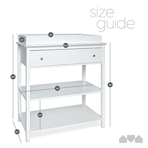 Milliard-Nursery-Dresser-and-Baby-Changing-Table-with-Storage-Removable-Diaper-Changing-Top-White-Modern-Diaper-Changing-Station-Includes-Spacious-Drawer-and-Shelves-185-x-355-x-40-inches Milliard Nursery Dresser and Baby Changing Table with Storage Removable Diaper Changing Top White Modern Diaper Changing Station Includes Spacious Drawer and Shelves 185 x 355 x 40 inches