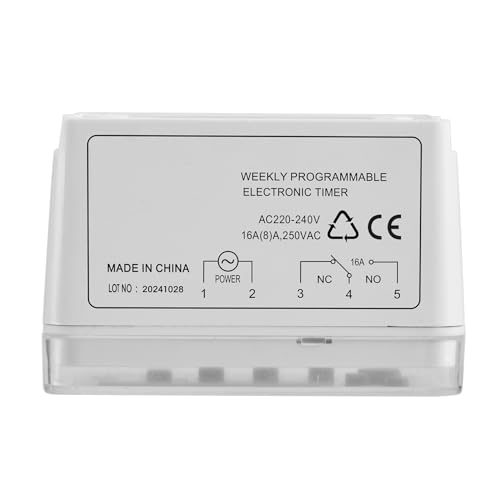 Heschen Elektronischer Timer-Relaisschalter THC711A, 220-240 V, digital, LCD, mit CE-Kennzeichnung