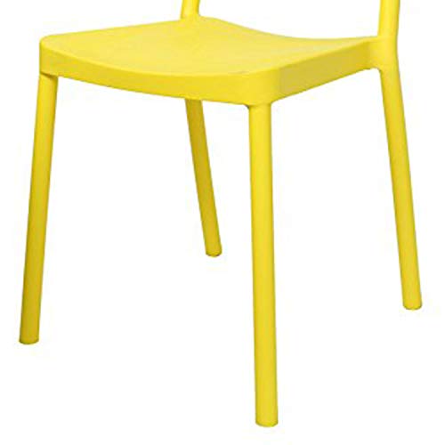 Image of CELLO Eskimo Chair Set Pack of 2 - Yellow | Strong and Durable | Easy to Clean | Chair for Living Room, Bed Room, Kitchen, Office Room, Outdoor | 3 Years Warranty