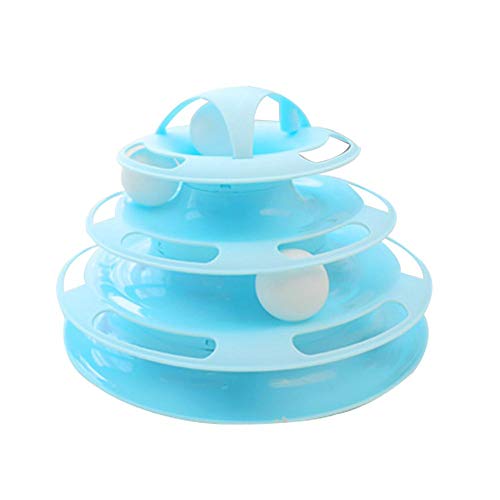 Juguete Mascotas para Gatos Juguetes Interactivo Juguete de Atracciones Plate Cuatro Bola Torre de Pistas
