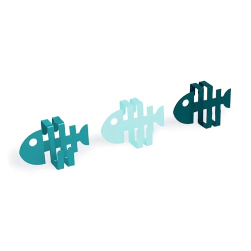 Balvi Accroche-torchon Fish Set de 3 accroche-torchons en Forme de Poisson pour tiroirs de Cuisine...