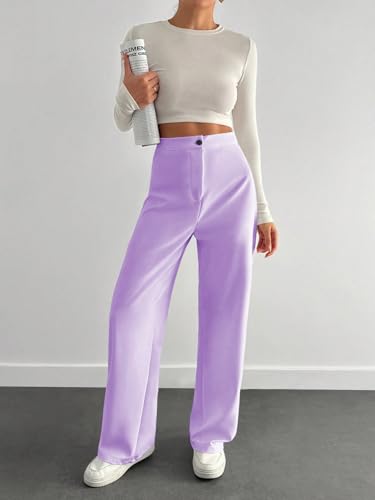 Image of Toochki Trousers for Woman Pants Women's Formal Office Korean | Beige Black Track Pant | Straight | Cotton Spandex Stretchable Trouser | High-Waisted Bottom Wear