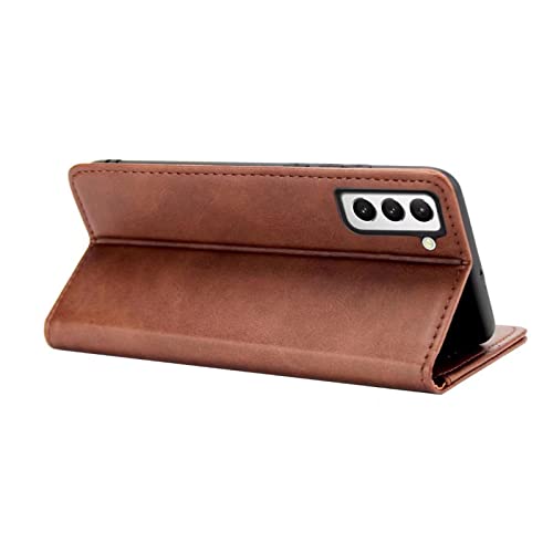Coque Samsung S22 Plus Étui Portefeuille en Cuir Jaune avec Porte-Cartes - 5